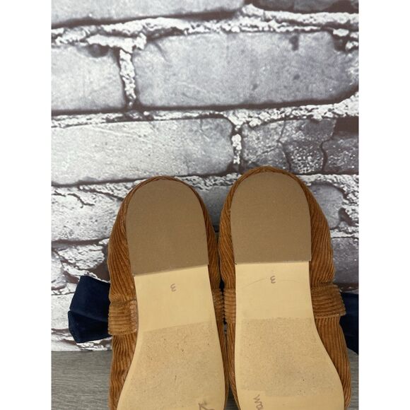 Sam Edelman Felicity Mustard Navy Bow Ballet Flats Shoes Big Kids Sz 3M US/34EU - Picture 8 of 16